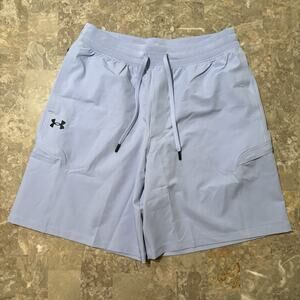 Under Armour Shorts Mens Large Purple Lavender Sportstyle Woven Cargo Gym